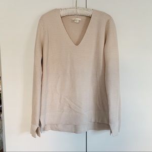 H&M V Neck Long Sweater - Light Blush / Nude